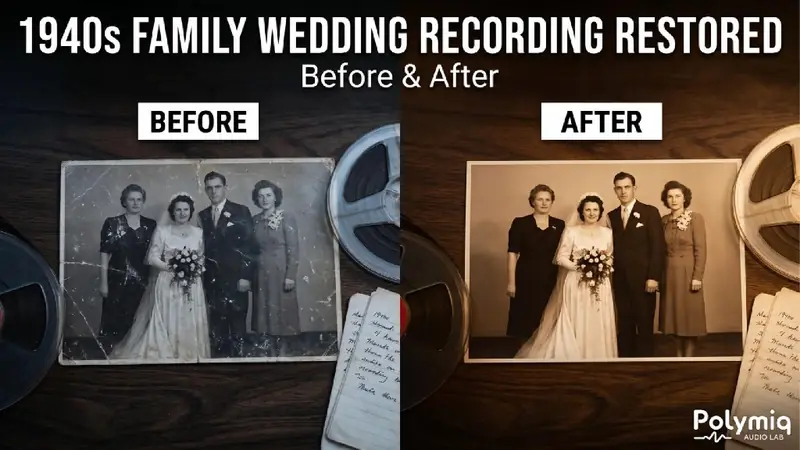 1940s family wedding archive recording restoration — video thumbnail